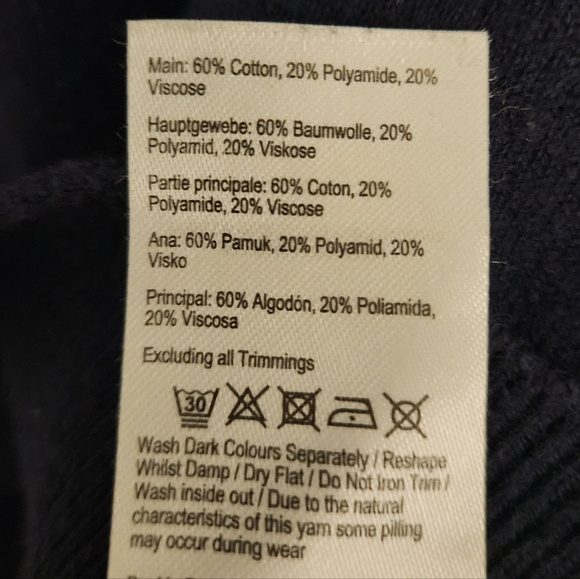 Joules Miranda Intarsia Crew Neck Navy Sweater with Dalmatian  Size US 8 - Picture 3 of 10